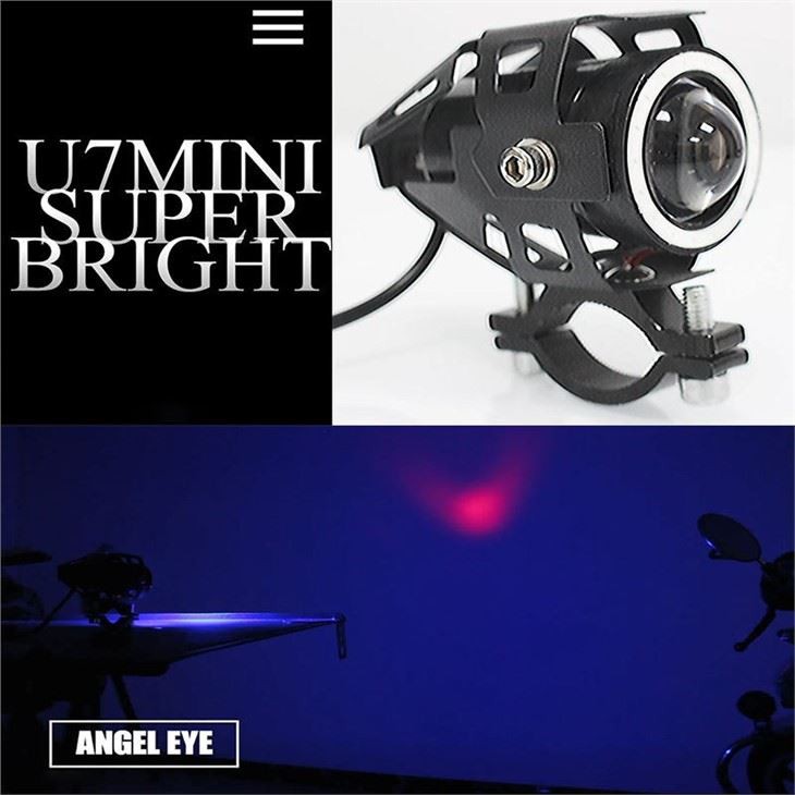 Angel Eye LED Motorcycle Headlights